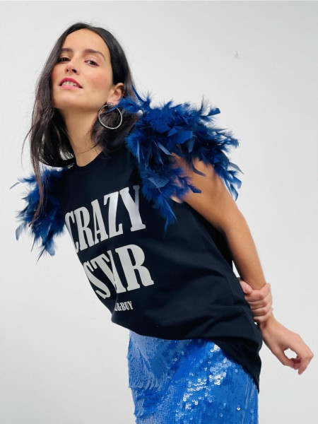 T-shirt Plumes Crazy
