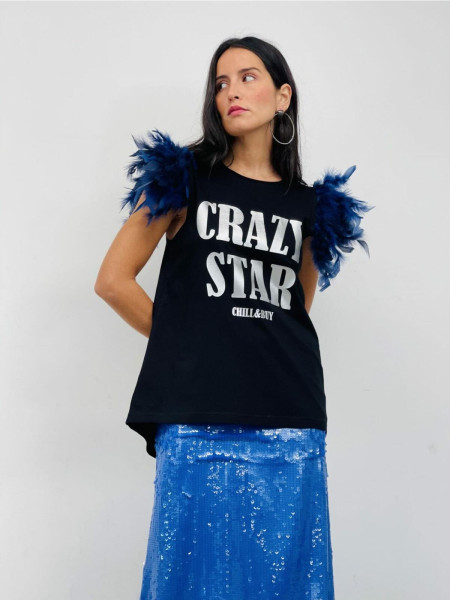 T-shirt Plumes Crazy