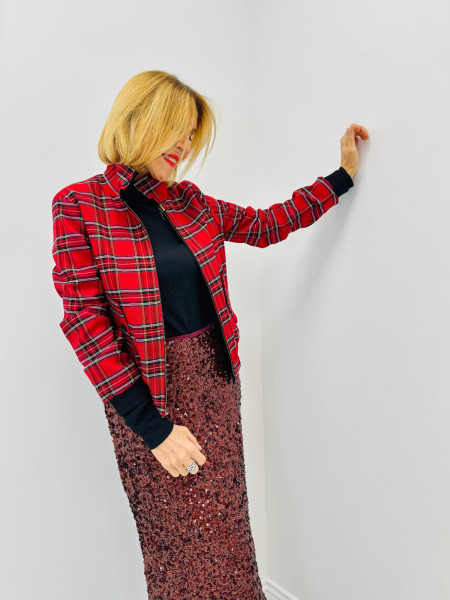 Veste tartan réversible