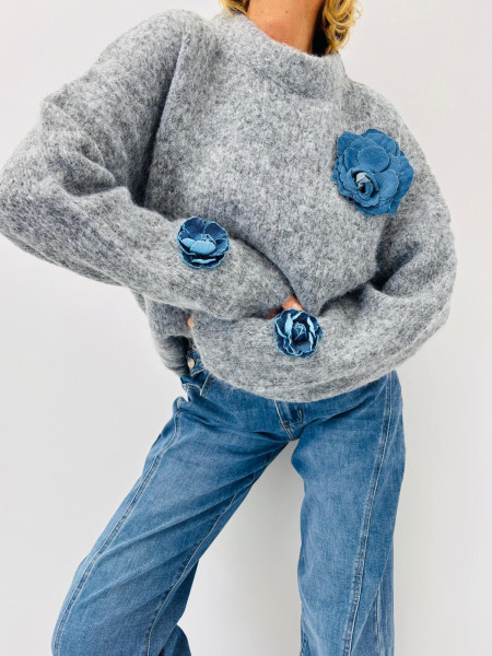 Pull GRIGIO FLOWER