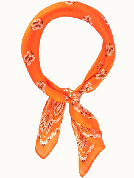 Foulard en satin orange