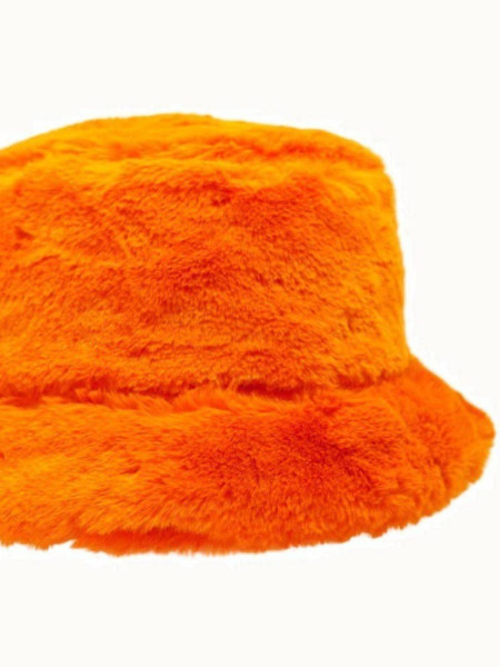 Chapeau seau en fausse fourrure