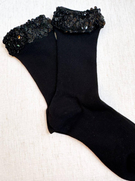 Chaussettes Brillantes Chic à Paillettes