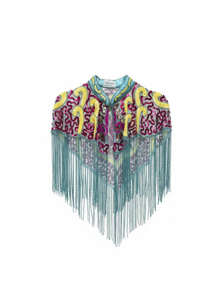 Bijou Multi Art vivant Bleu clair Jaune et Fuchsia