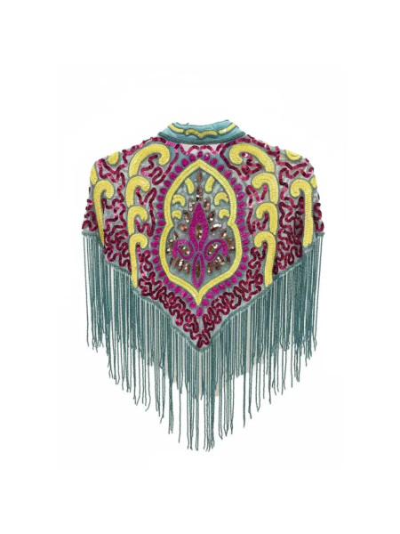 Bijou Multi Art vivant Bleu clair Jaune et Fuchsia