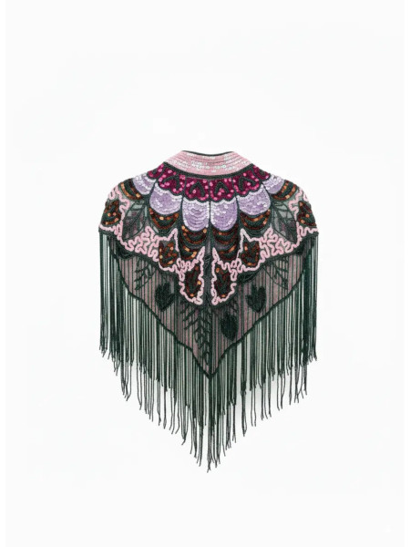 Cape multi versailles rose violet et vert