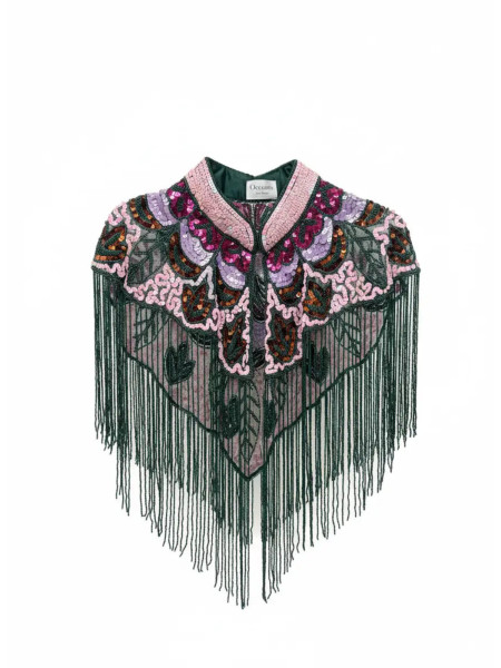 Cape multi versailles rose violet et vert