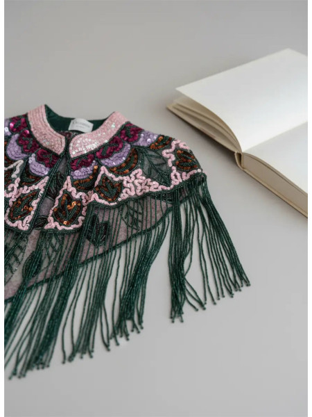 Cape multi versailles rose violet et vert