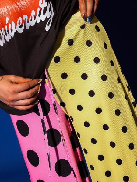 Pantalon court à pois pop