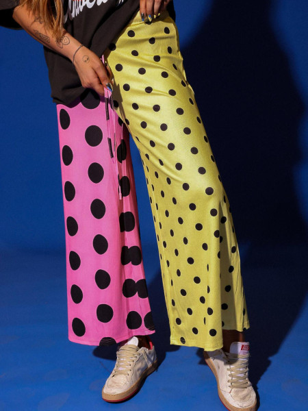 Pantalon court à pois pop