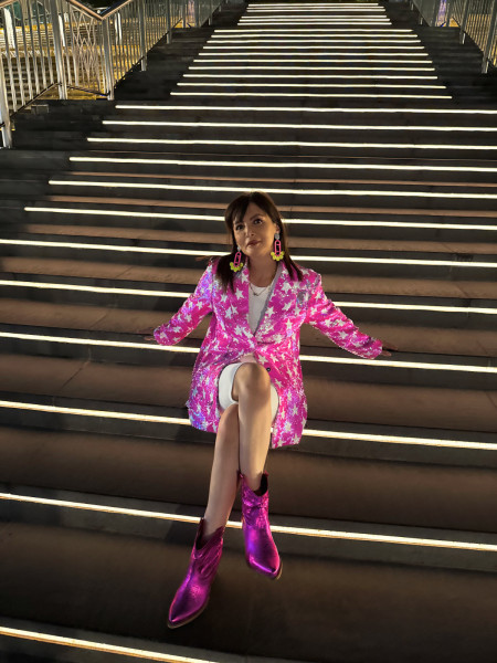 Blazer étoilé en sequin