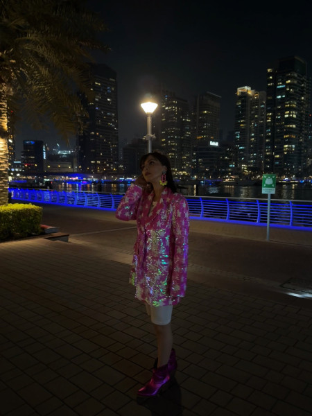 Blazer étoilé en sequin