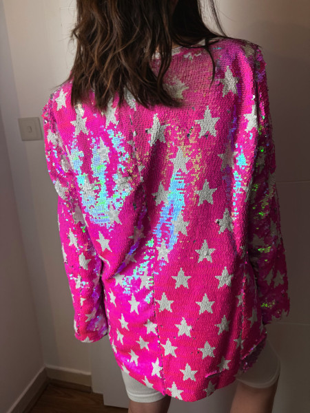 Blazer étoilé en sequin