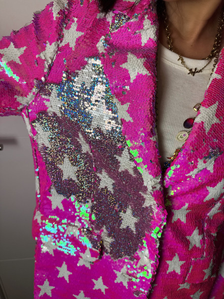 Blazer étoilé en sequin