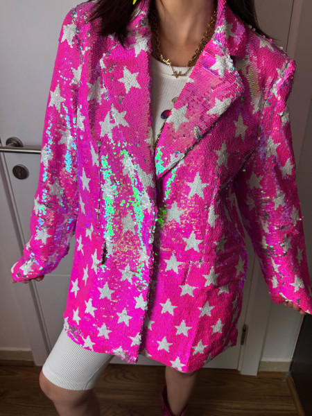 Blazer étoilé en sequin