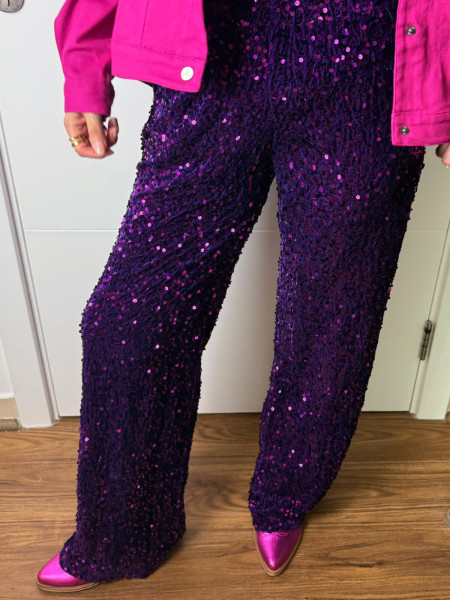 copy of Pantalon à sequins violet