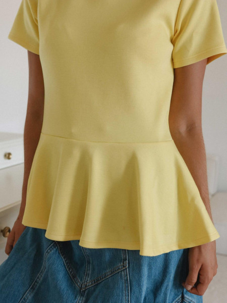 Haut Peplum Jaune