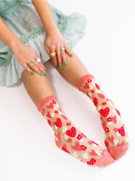 Chaussette a volants Strawberry