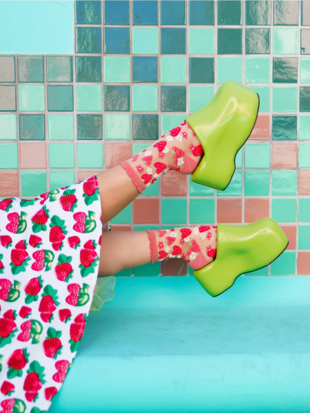 Chaussette a volants Strawberry
