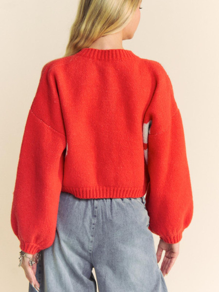 Cardigan flower orange