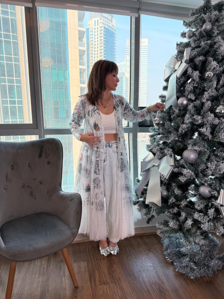 Duster long en sequins