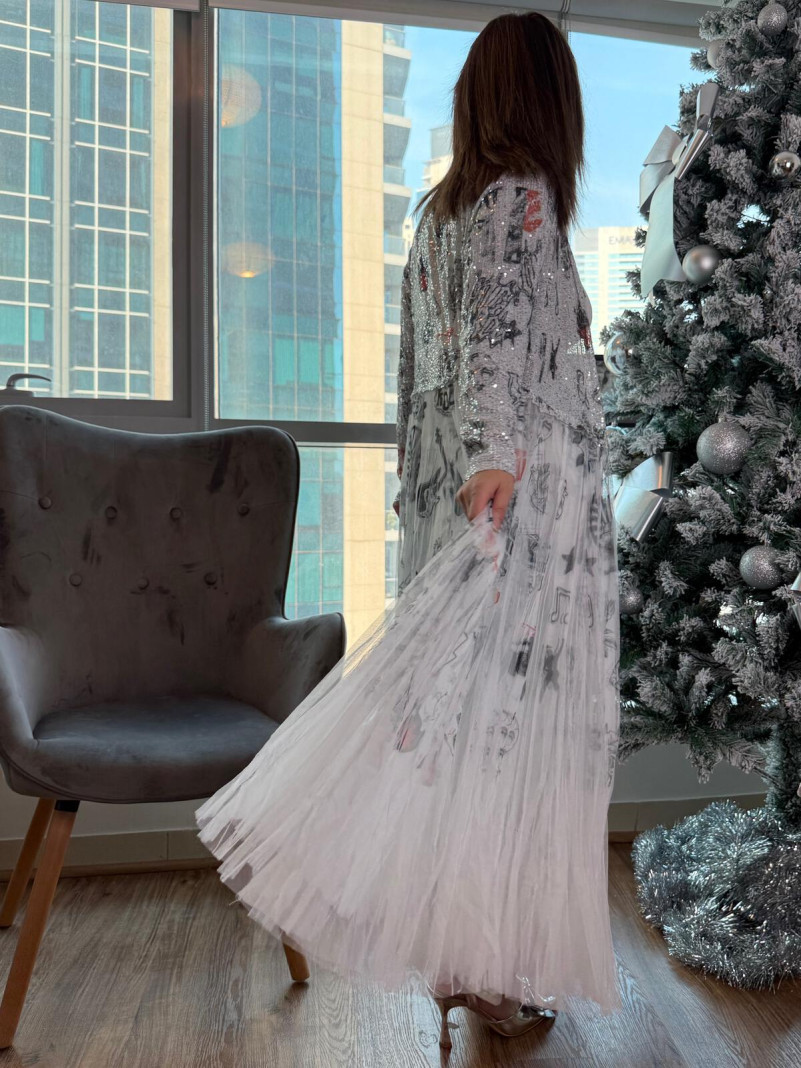 Duster long en sequins