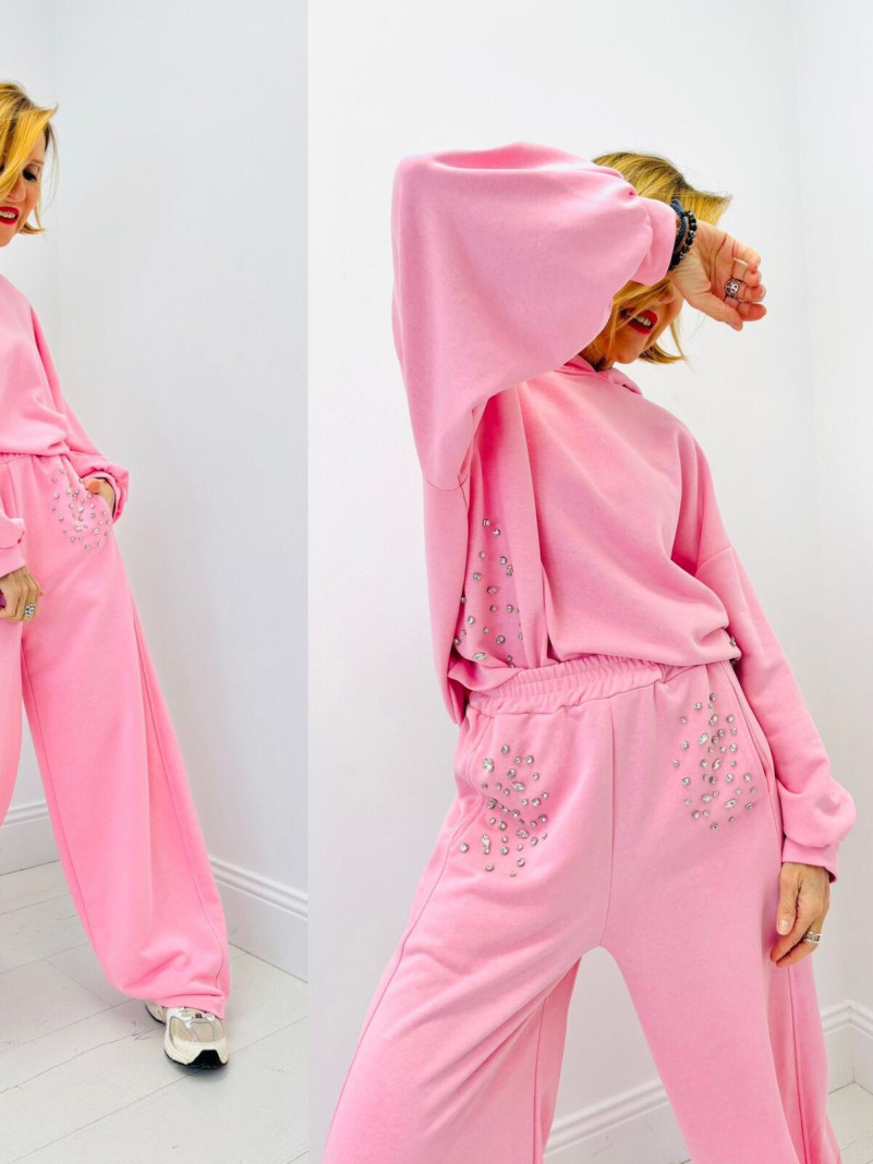 Sweat capuche bleu ou rose