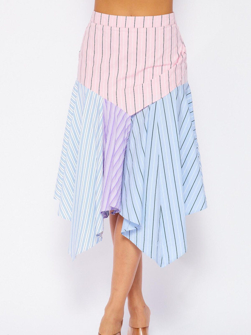 Jupe rayée multicolore Lucy