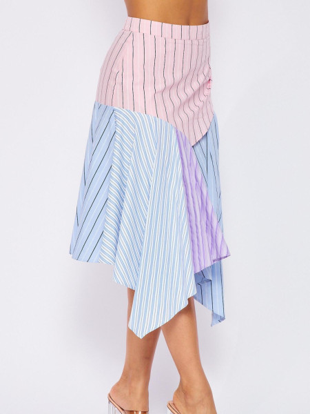Jupe rayée multicolore Lucy