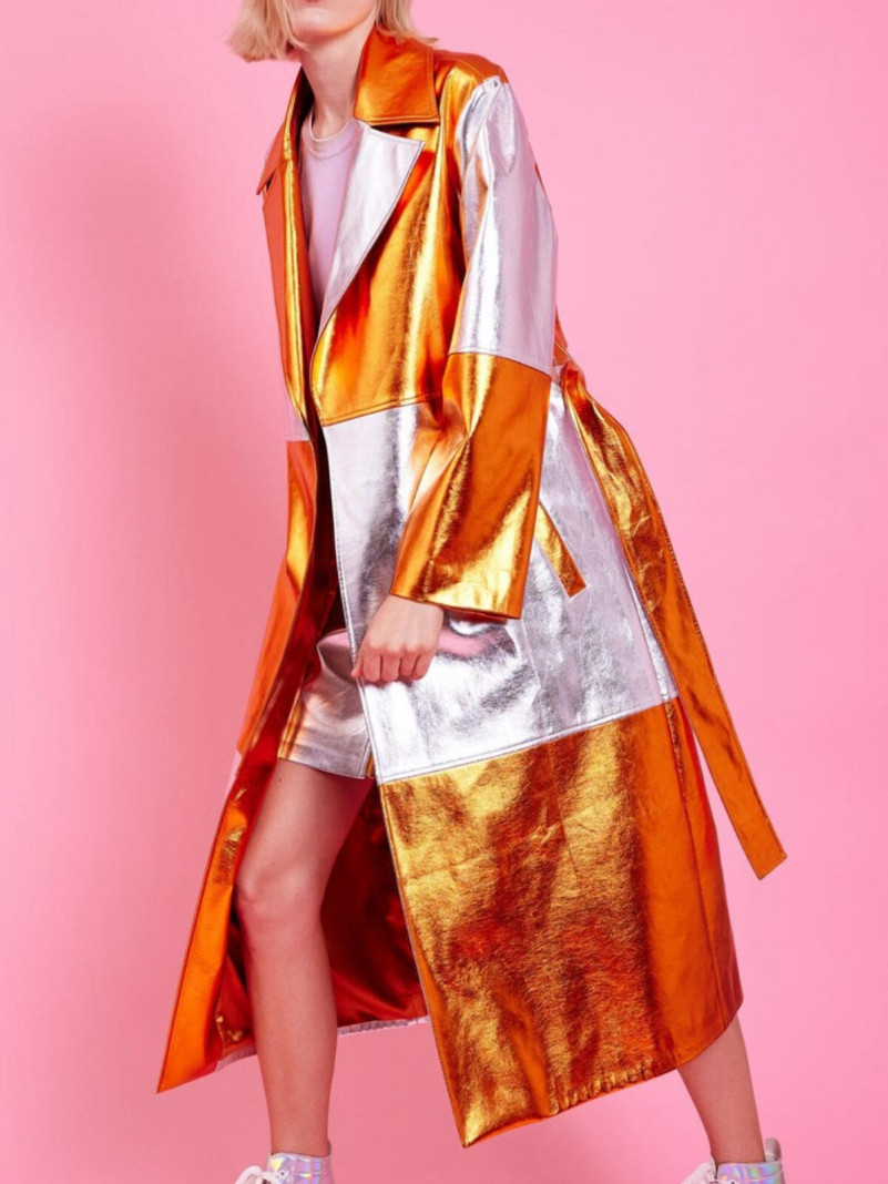 Trench metallic orange