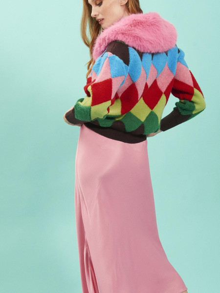 Cardigan design pink