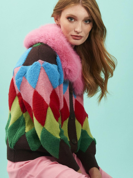 Cardigan design pink