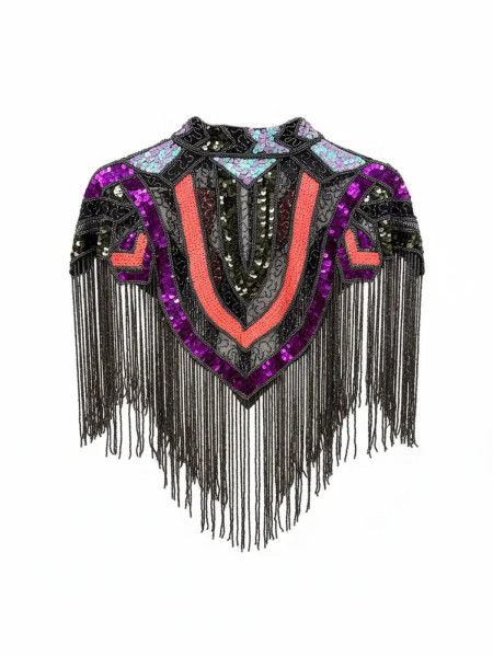 Cape Joya Multi Ethnique Lilas, Orange fluo et Fuchsia