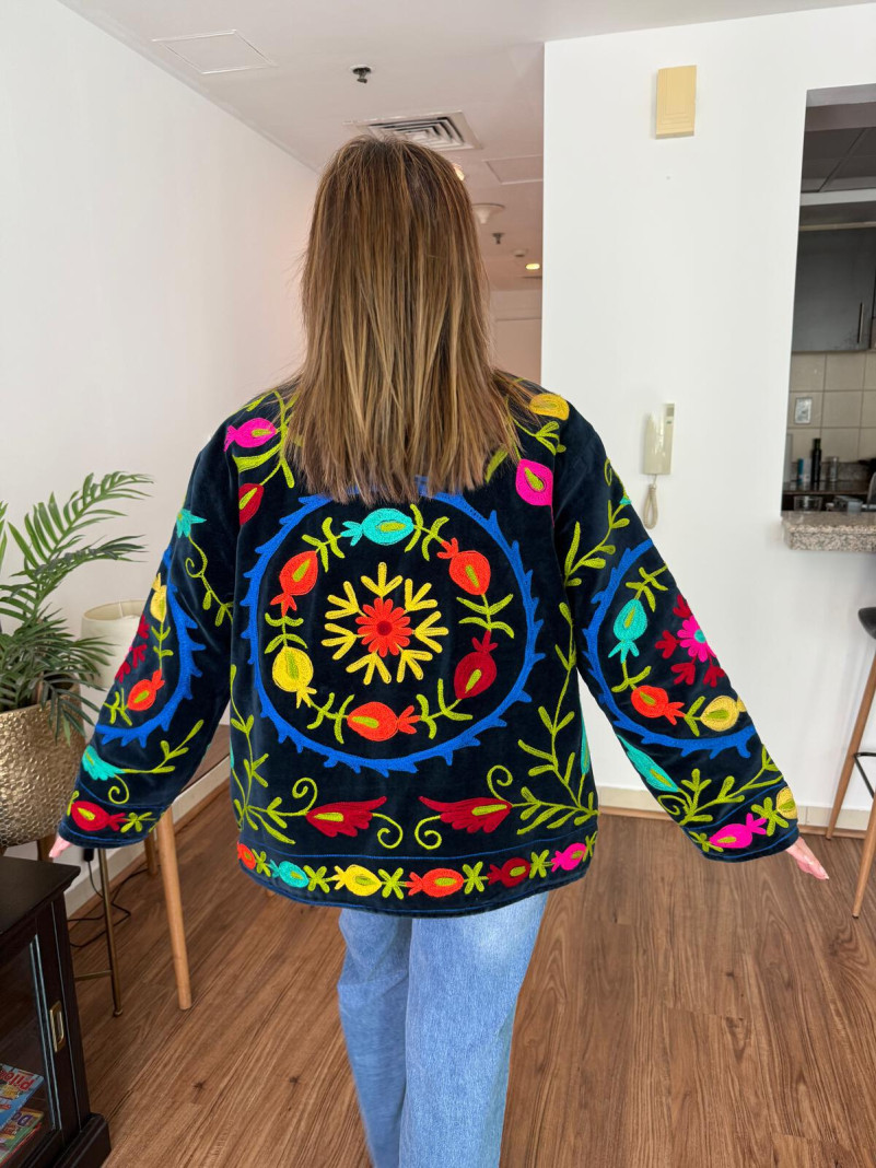 Veste Velours Brodé