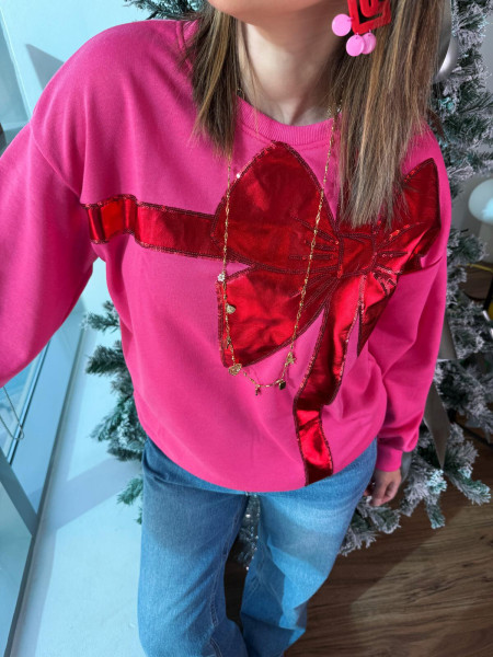 Sweat-shirt portefeuille Rose