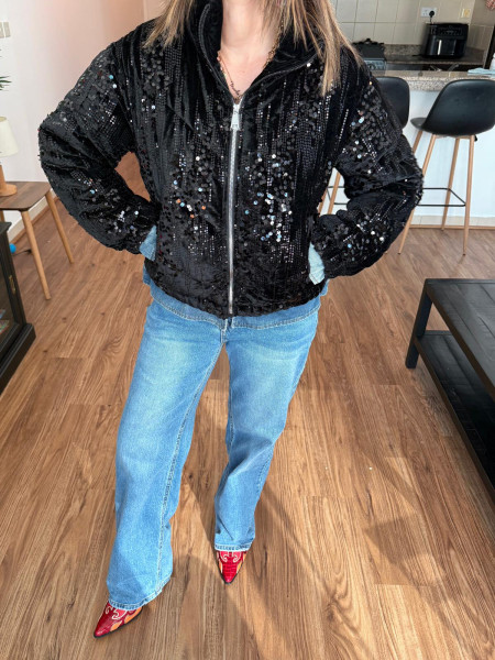 Bomber velours & sequin