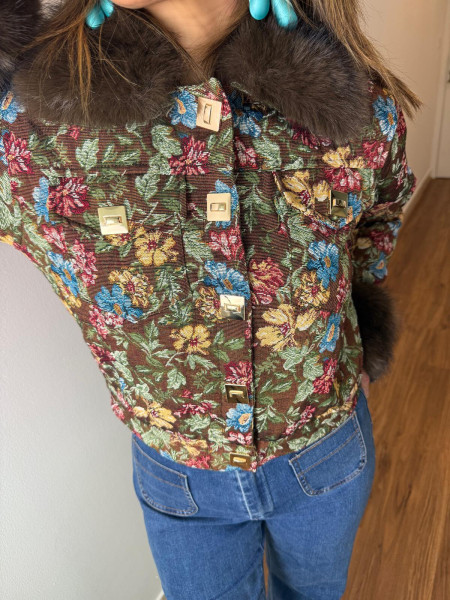 Veste tapisserie chocolat