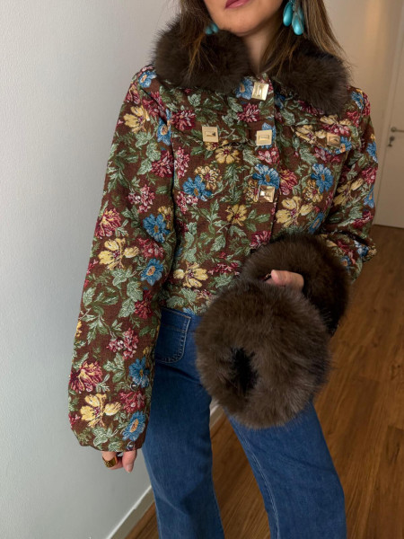 Veste tapisserie chocolat