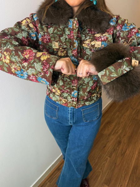 Veste tapisserie chocolat