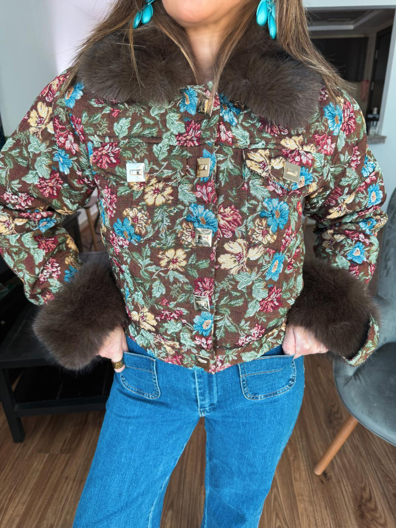 Veste tapisserie chocolat