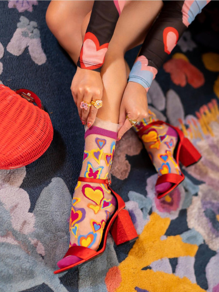 Chaussettes Y2K Hearts