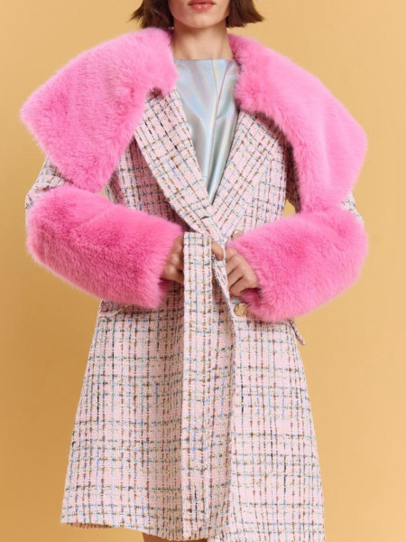 Manteau CHARLÈNE rose bambou