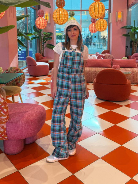 Combinaison a Carreaux Bleu