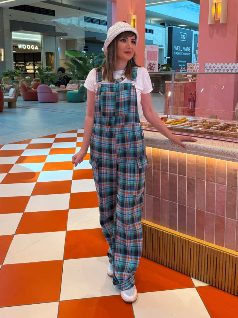 Combinaison a Carreaux Bleu