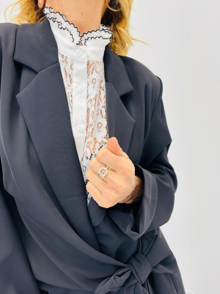 Sous col dentelle blanc