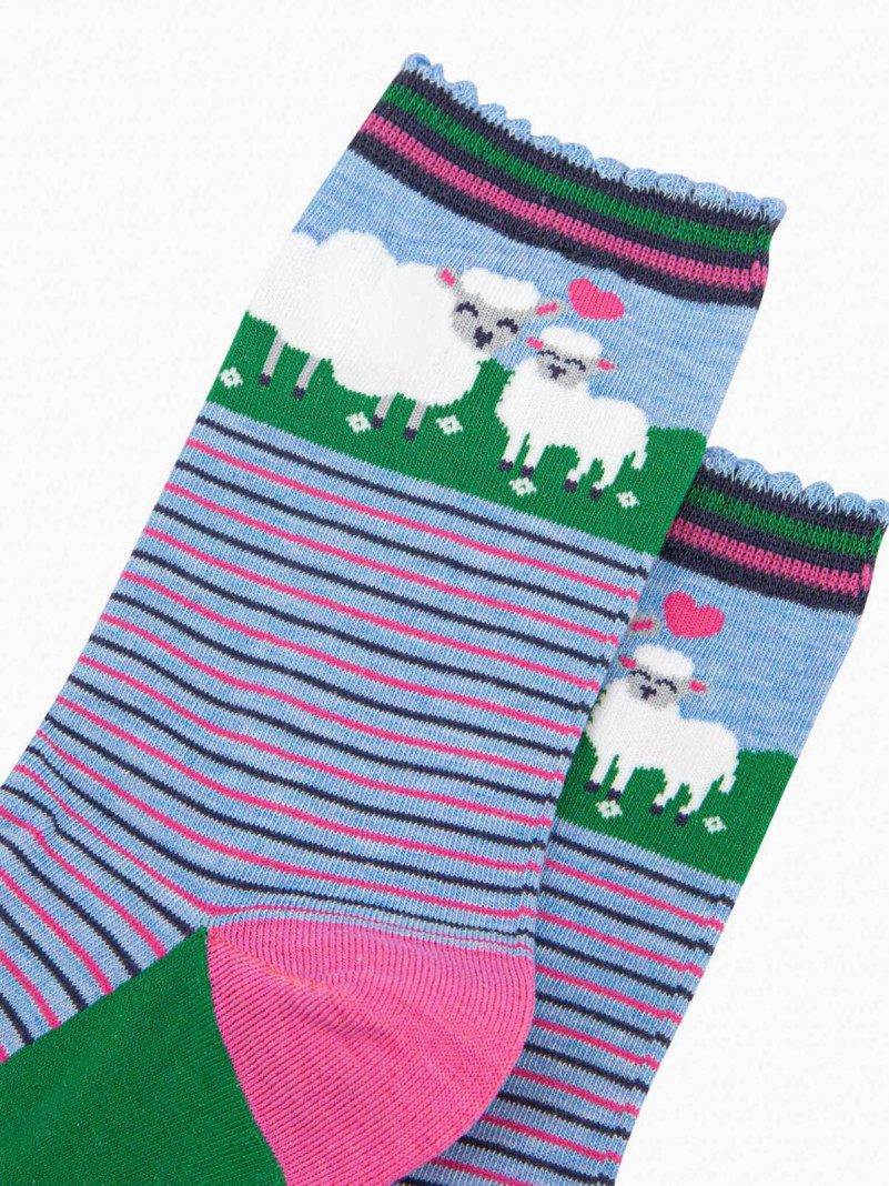 Chaussettes - Bleu, Mouton...