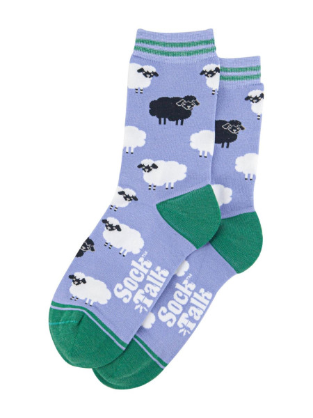 Chaussettes - Bleu clair/Vert, Mouton noir