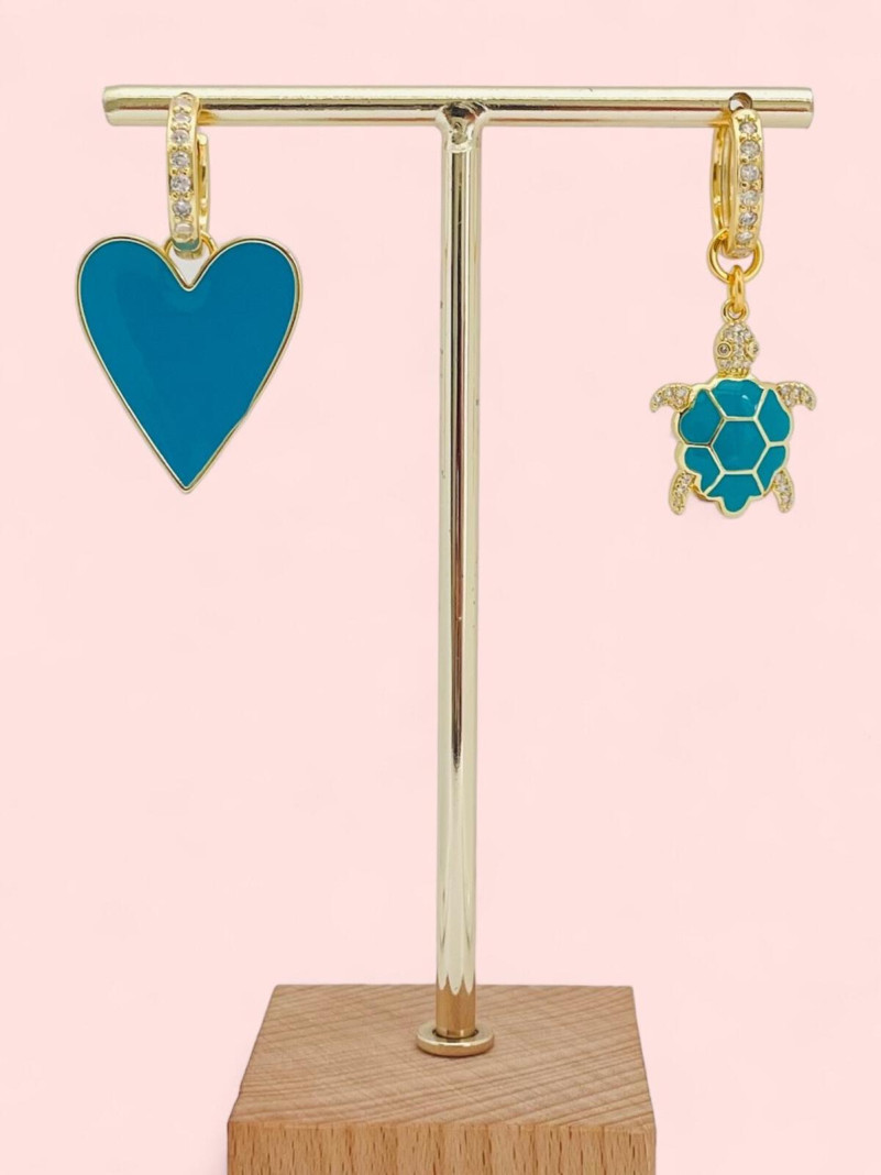 Créoles Colorful Turtle Rose