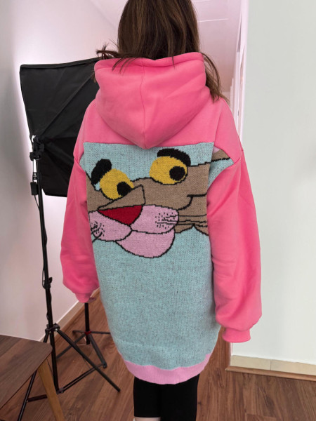 Sweat panthère rose