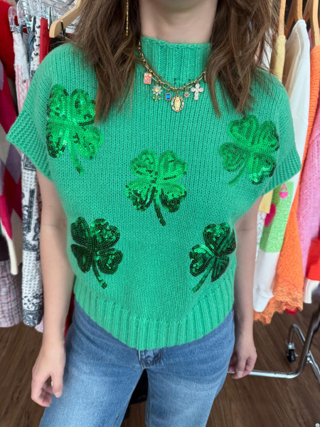 Pull Trèfles à sequins
